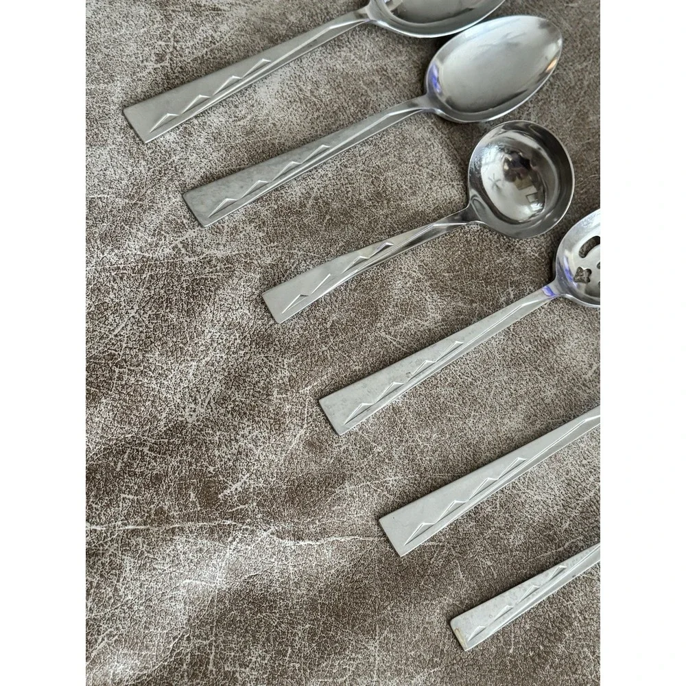 NSCO (National Stainless) Japan Sea Cliff Pattern MCM 6 Pc‎ Hostess Set Rare